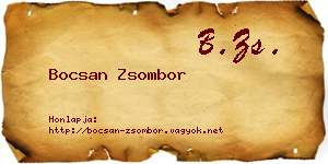 Bocsan Zsombor névjegykártya